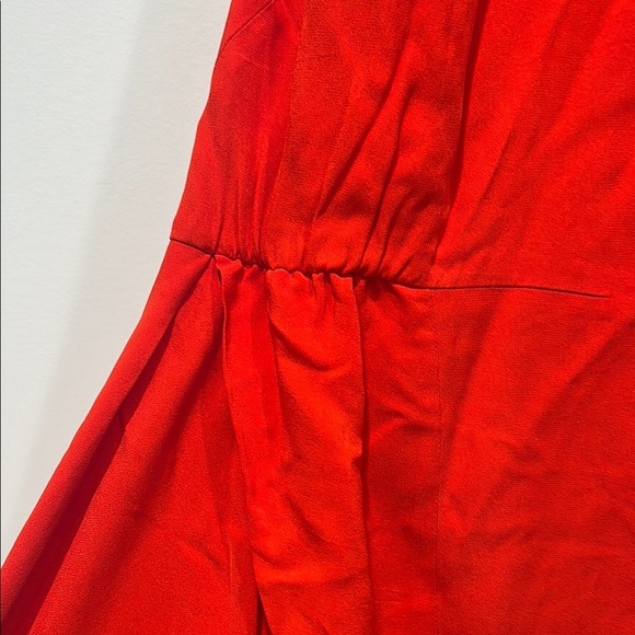 Vanessa Bruno Silk asymmetrical Red Spaghetti Strap Dress mini 36 size 2-4 - Picture 4 of 10